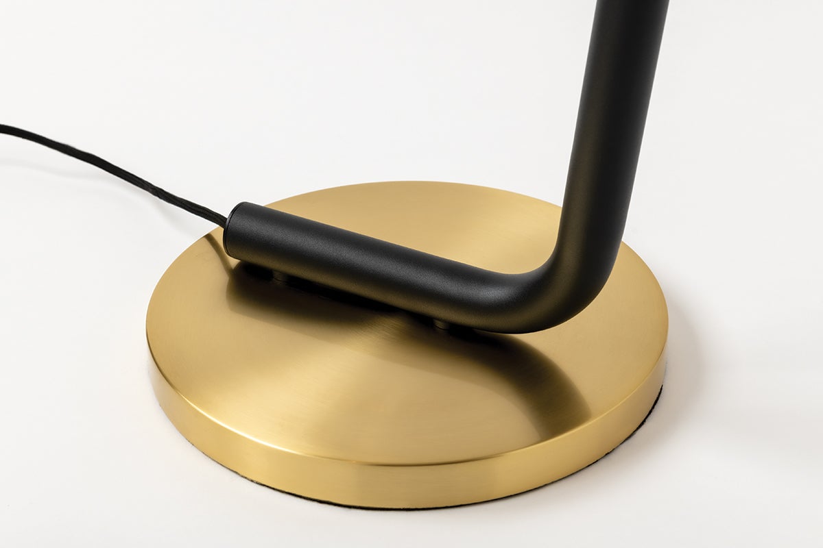 Mitzi Whit Floor Lamp 60.75” Tall With Dimmable Opal Glass Shade And Aged Brass Accent