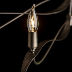 Hubbardton Forge Willow 6-Light Large Chandelier with Dimmable Capability and Versatile Finishes