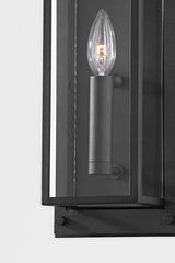 Winslow 13.5" Outdoor Wall Sconce by Troy Lighting in Textured Black with Dueling Backplates