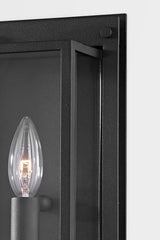 Winslow 13.5" Outdoor Wall Sconce by Troy Lighting in Textured Black with Dueling Backplates