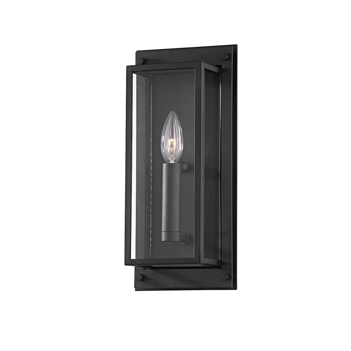 Winslow 13.5" Outdoor Wall Sconce by Troy Lighting in Textured Black with Dueling Backplates