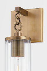 Yucca Wall Sconce by Troy Lighting, Patina Brass Frame, Dimmable, UL Wet Rated, 12.75" High