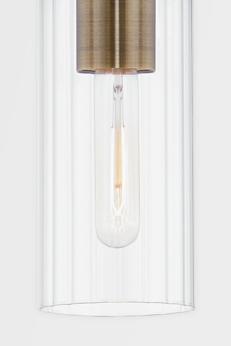 Yucca Wall Sconce by Troy Lighting, Patina Brass Frame, Dimmable, UL Wet Rated, 12.75" High