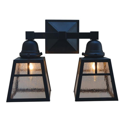A-Line Shade 2 Light Sconce With T-Bar Overlay - AS-2TCS-BZ - Bronze by Arroyo Craftsman