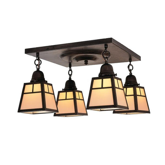 A-Line Shade 4 Light Ceiling Mount With T-Bar Overlay - ACM-4TCR-BZ - Bronze by Arroyo Craftsman