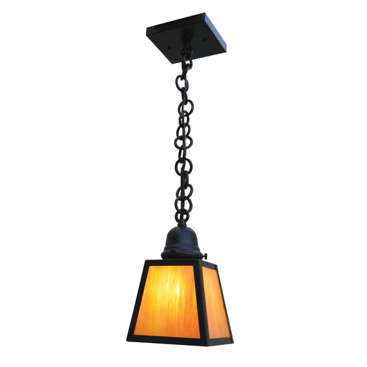 A-Line Shade Pendant Without Overlay (Empty) - AH-1EGW-BZ - Bronze by Arroyo Craftsman