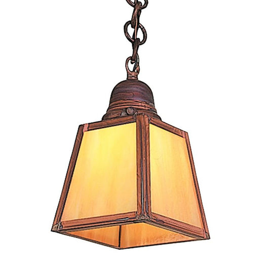 A-Line Shade Pendant Without Overlay (Empty) - AH-1EGW-RC - Raw Copper by Arroyo Craftsman
