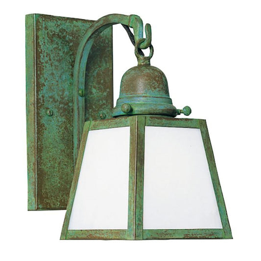 A-Line Shade Wall Mount Without Overlay (Empty) - AB-1EWO-VP - Verdigris Patina by Arroyo Craftsman
