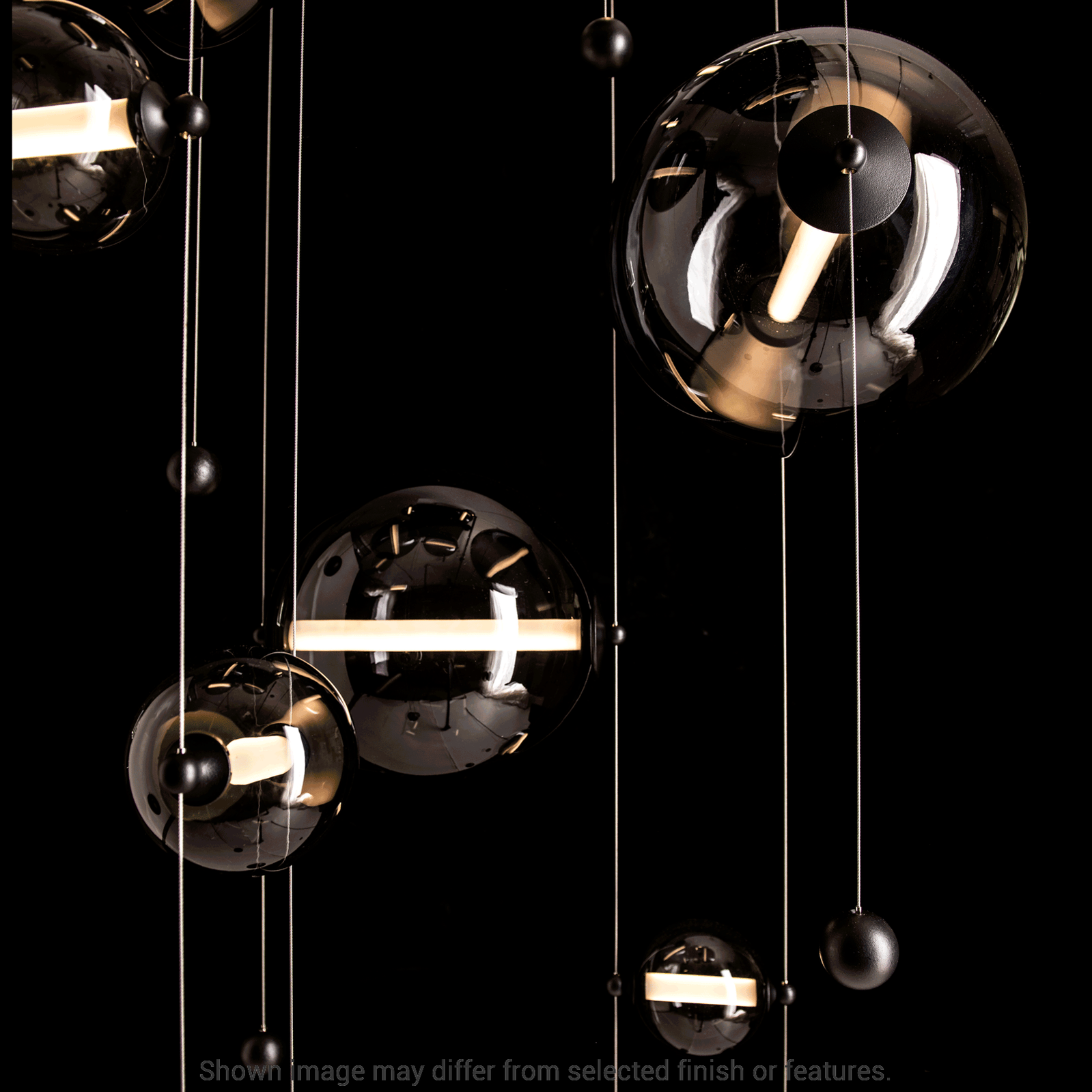 Abacus 10-Light Square LED Pendant - White - Opal Glass by Hubbardton Forge