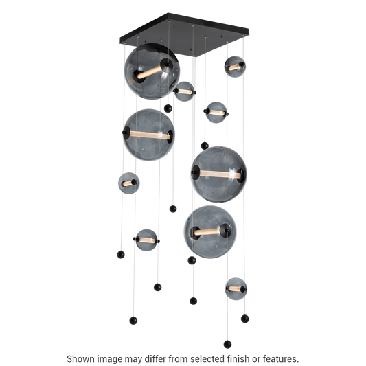 Abacus 10-Light Square LED Pendant - White - Opal Glass by Hubbardton Forge