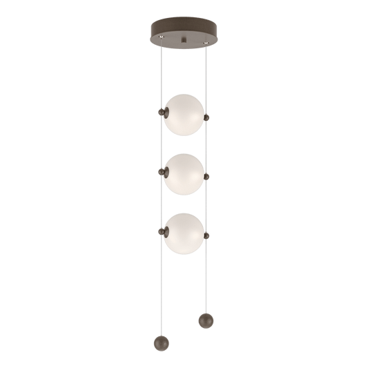 Abacus 3-Light LED Pendant - Bronze - Opal Glass by Hubbardton Forge