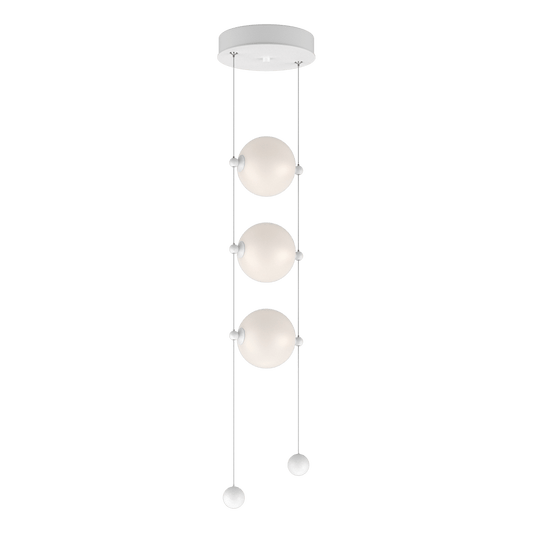 Abacus 3-Light LED Pendant - White - Opal Glass by Hubbardton Forge
