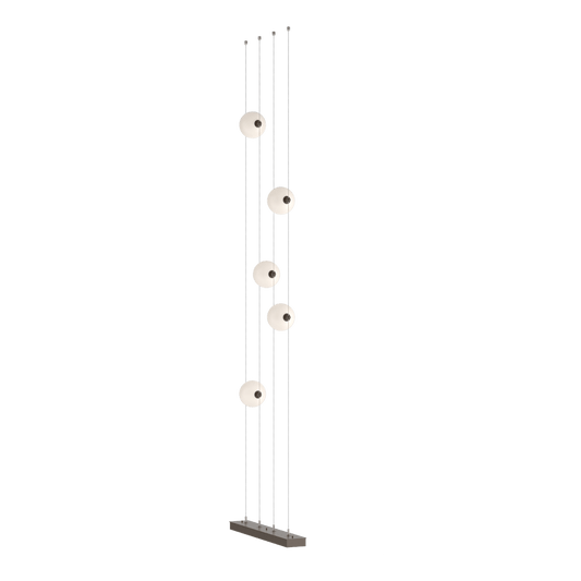 Abacus 5-Light Floor To Ceiling Plug In LED Lamp - Bronze - Opal Glass by Hubbardton Forge