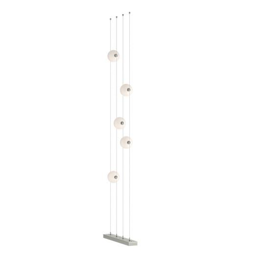 Abacus 5-Light Floor To Ceiling Plug In LED Lamp - Sterling - Opal Glass by Hubbardton Forge