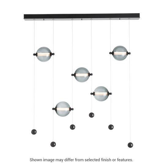 Abacus 5-Light LED Pendant - White - Opal Glass by Hubbardton Forge