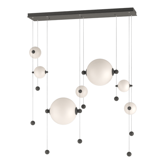 Abacus 7-Light Double Linear LED Pendant - Natural Iron - Opal Glass by Hubbardton Forge