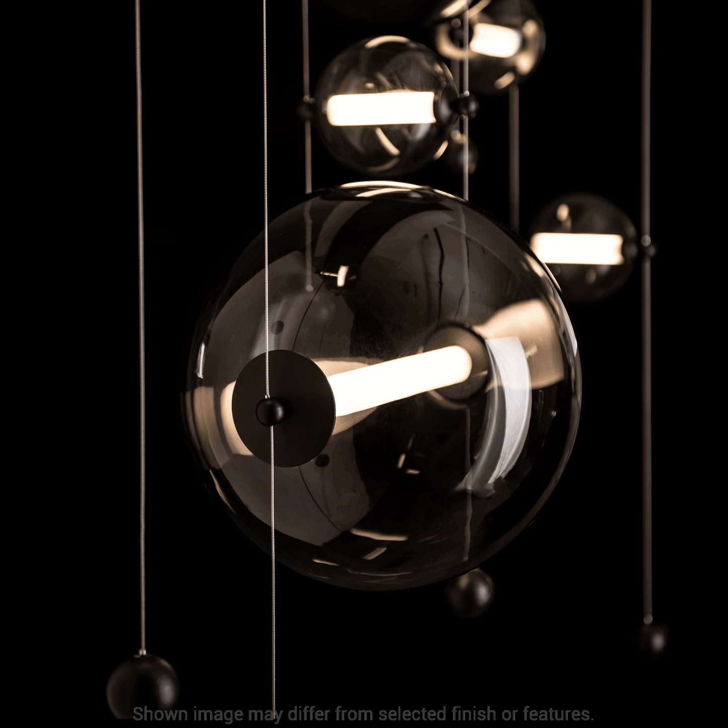 Abacus 7-Light Double Linear LED Pendant - White - Opal Glass by Hubbardton Forge