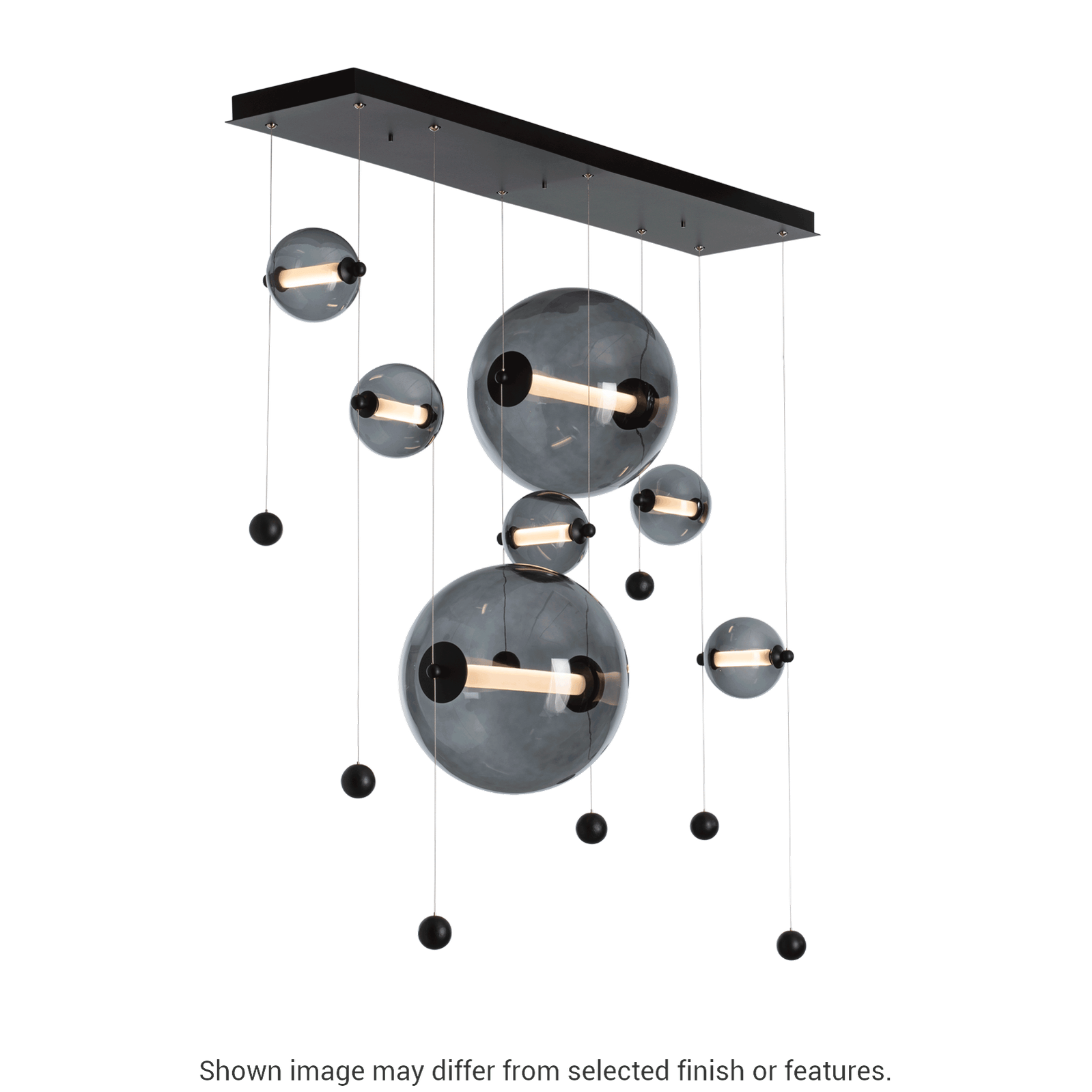 Abacus 7-Light Double Linear LED Pendant - White - Opal Glass by Hubbardton Forge
