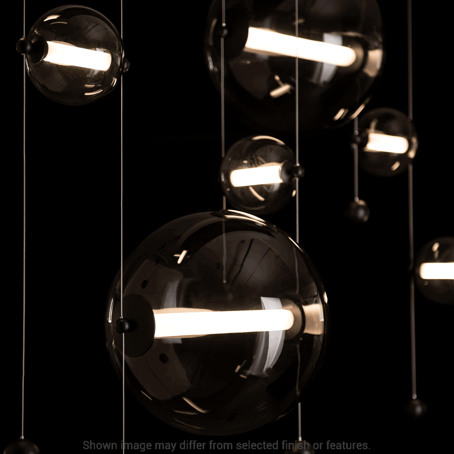 Abacus 7-Light Double Linear LED Pendant - White - Opal Glass by Hubbardton Forge