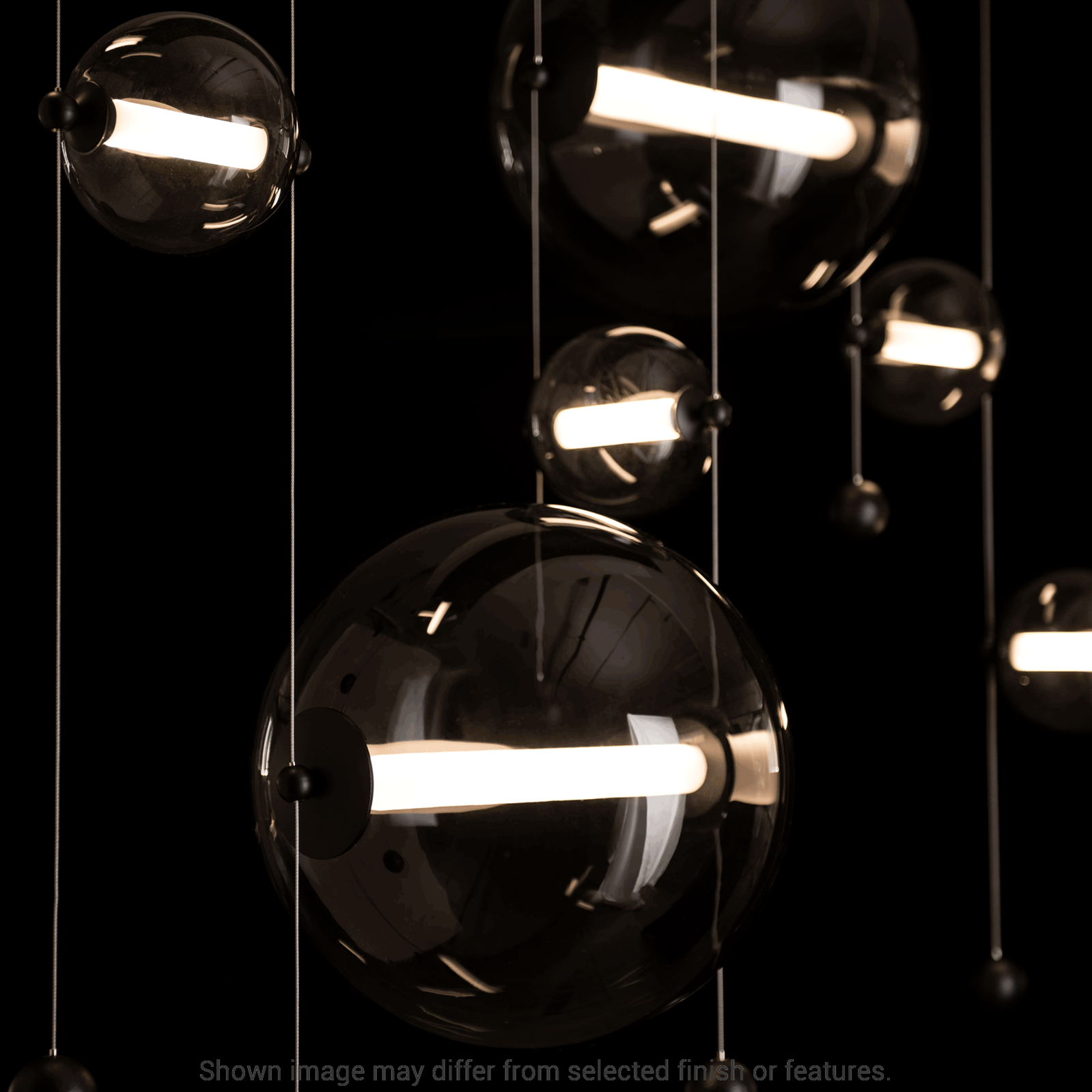 Abacus 7-Light Double Linear LED Pendant - White - Opal Glass by Hubbardton Forge