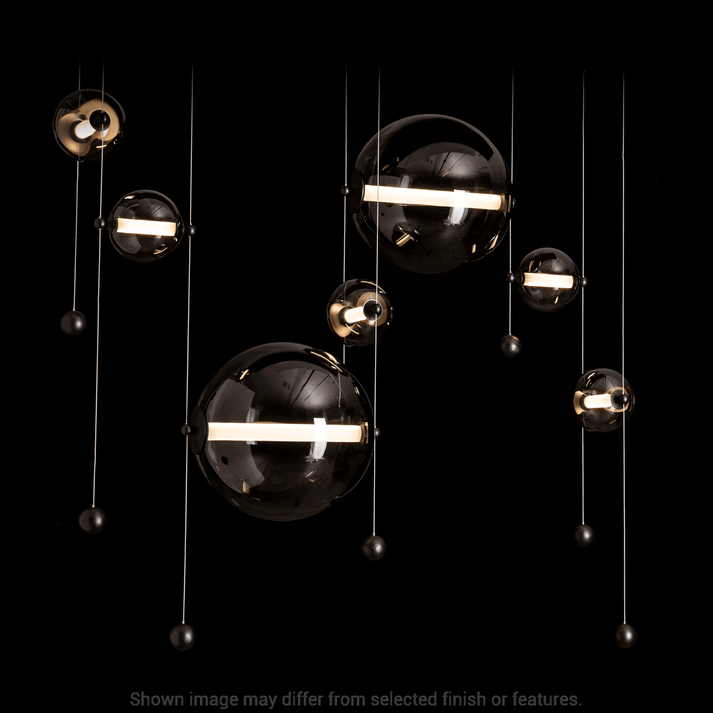 Abacus 7-Light Double Linear LED Pendant - White - Opal Glass by Hubbardton Forge