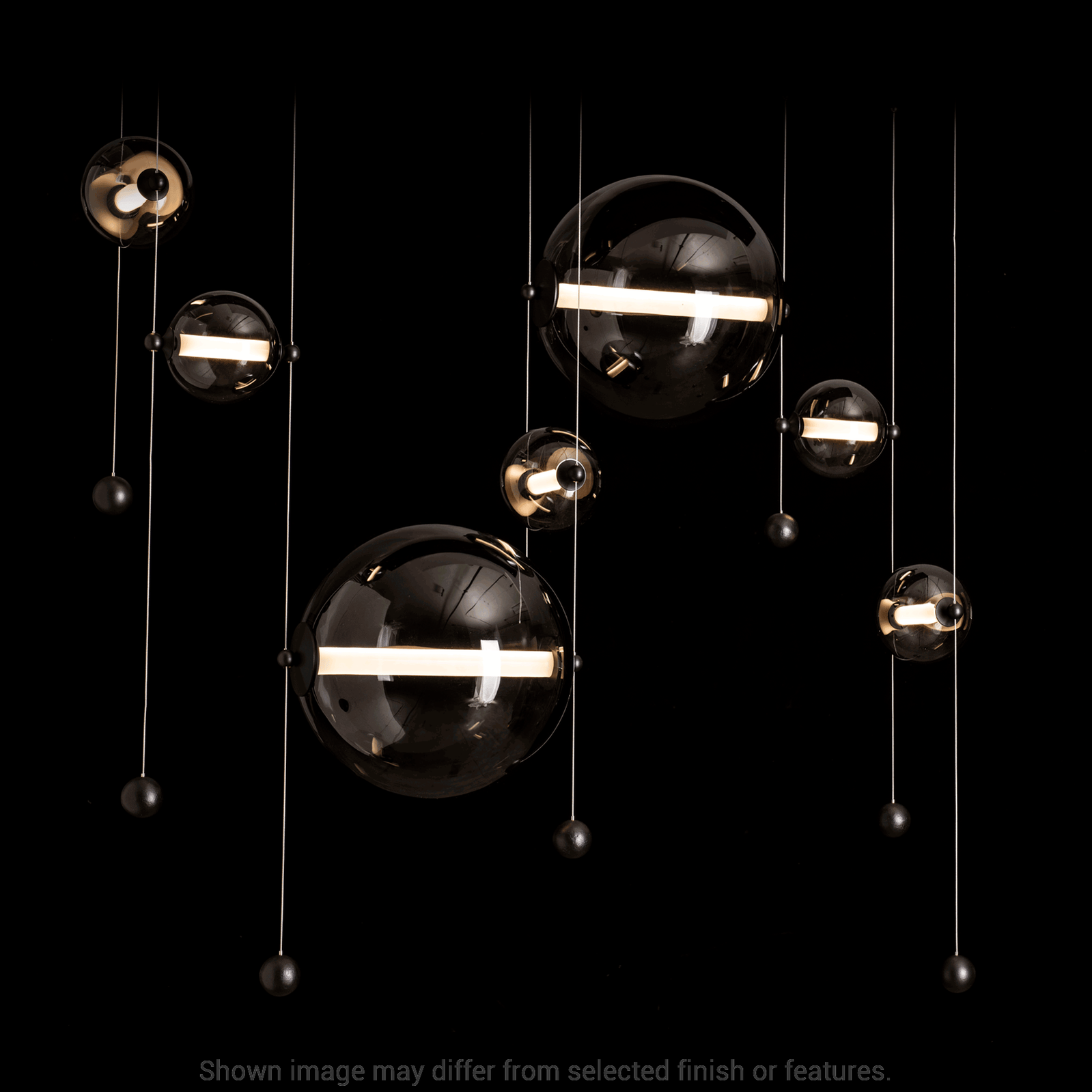 Abacus 7-Light Double Linear LED Pendant - White - Opal Glass by Hubbardton Forge