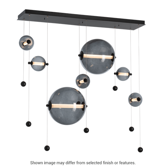 Abacus 7-Light Double Linear LED Pendant - White - Opal Glass by Hubbardton Forge