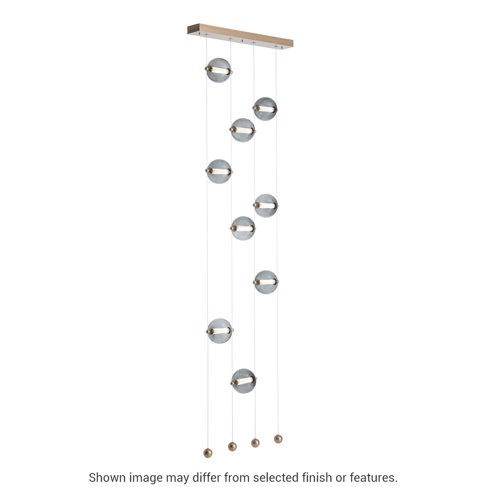Abacus 9-Light Ceiling To Floor LED Pendant - White - Opal Glass by Hubbardton Forge
