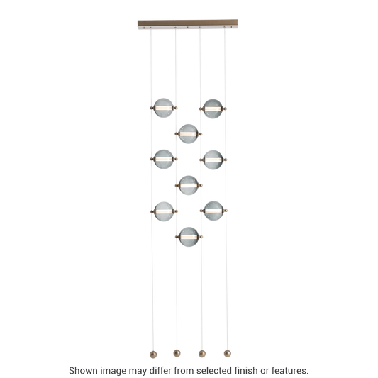 Abacus 9-Light Ceiling To Floor LED Pendant - White - Opal Glass by Hubbardton Forge