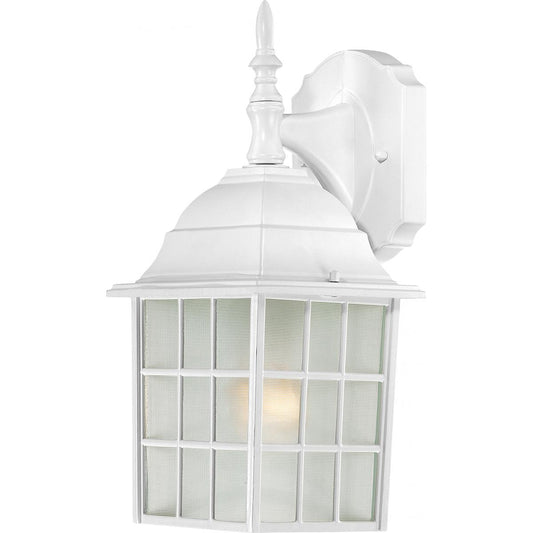 Adams - 1 Light - 14" Outdoor Wall with Frosted Glass - Color retail packaging - Satco 60-3480