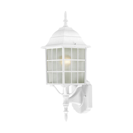 Adams - 1 Light - 18" Outdoor Wall with Frosted Glass - Color retail packaging - Satco 60-3477