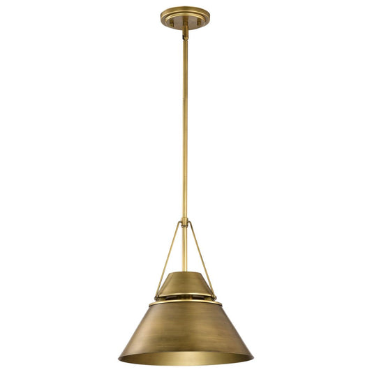 Adina 1 Light Medium Pendant - Natural Brass Finish - Satco 60-7776