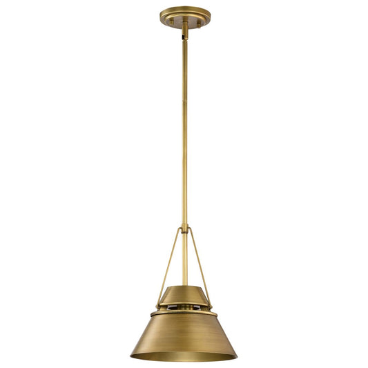 Adina 1 Light Small Pendant - Natural Brass Finish - Satco 60-7777
