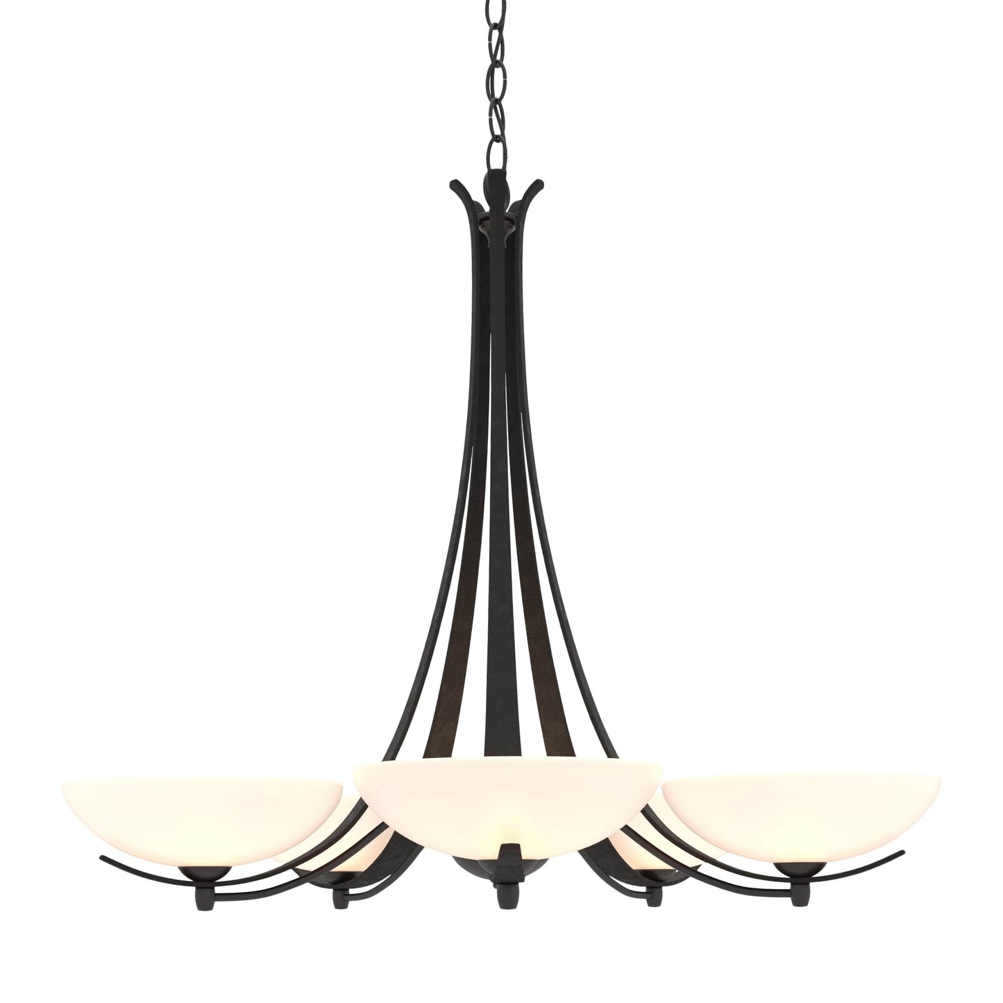 Aegis 5-Arm Chandelier - Black by Hubbardton Forge