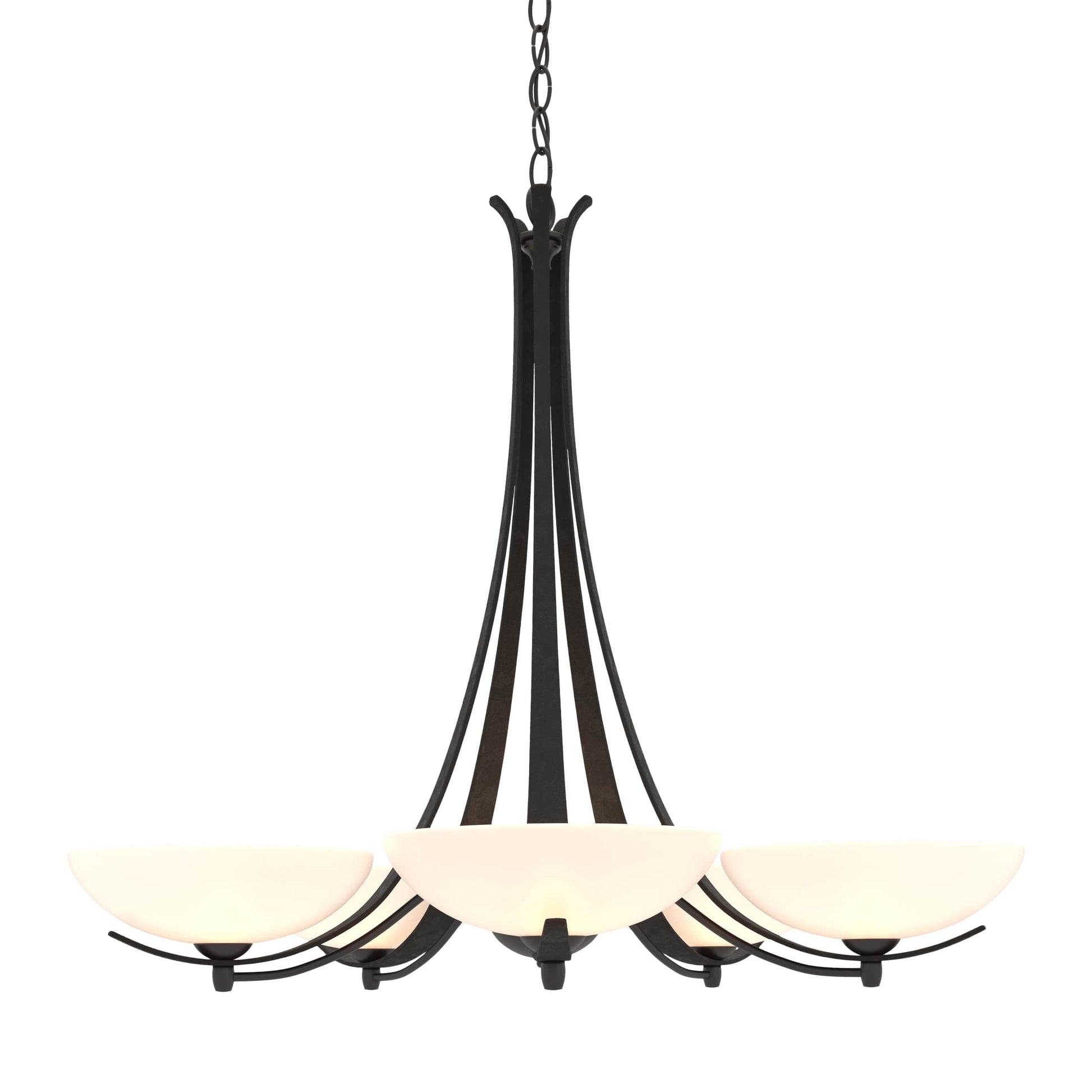 Aegis 5-Arm Chandelier - Black by Hubbardton Forge