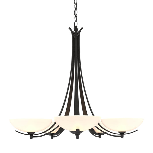 Aegis 5-Arm Chandelier - Black by Hubbardton Forge