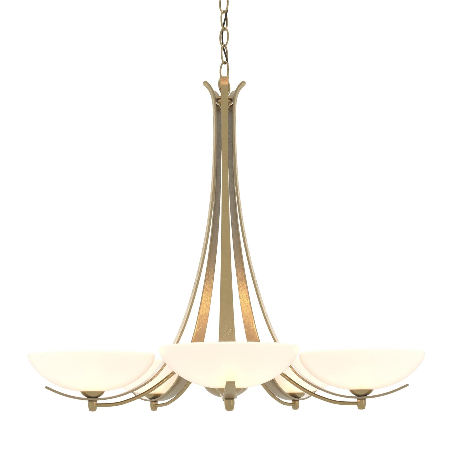 Aegis 5-Arm Chandelier - Modern Brass by Hubbardton Forge