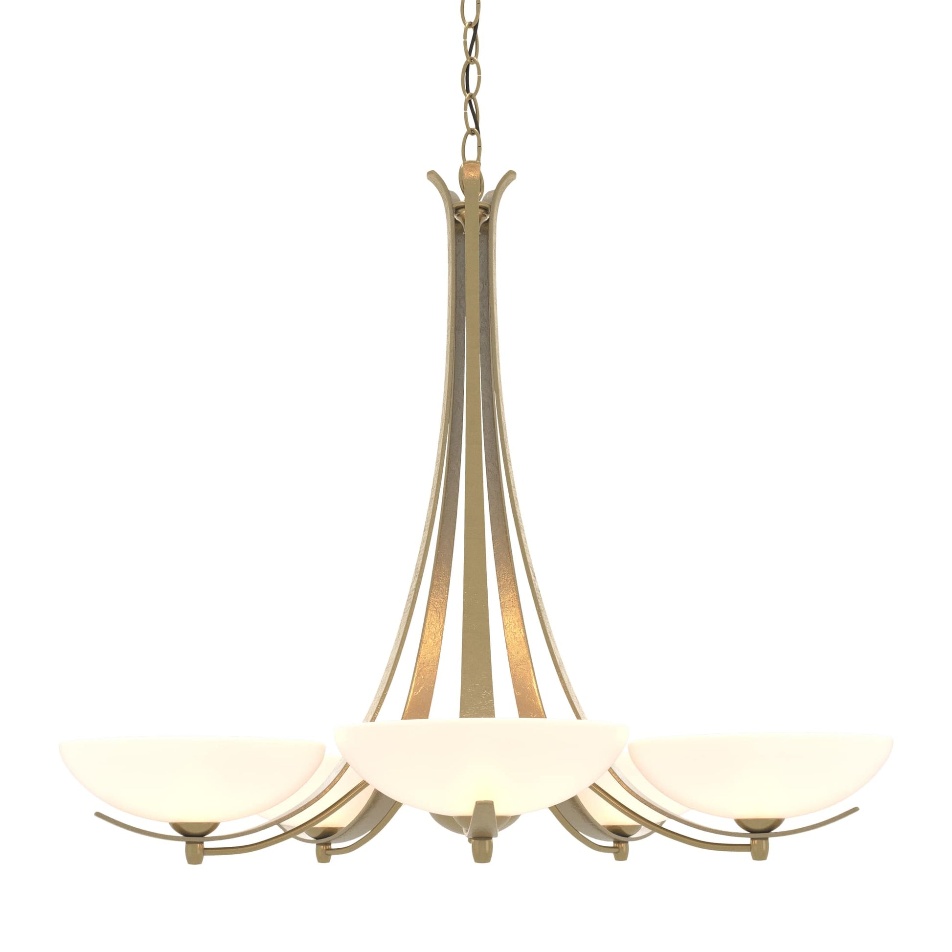 Aegis 5-Arm Chandelier - Modern Brass by Hubbardton Forge