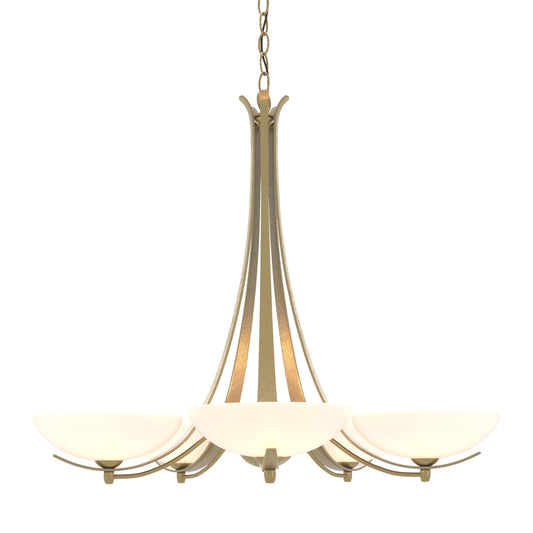Aegis 5-Arm Chandelier - Modern Brass by Hubbardton Forge