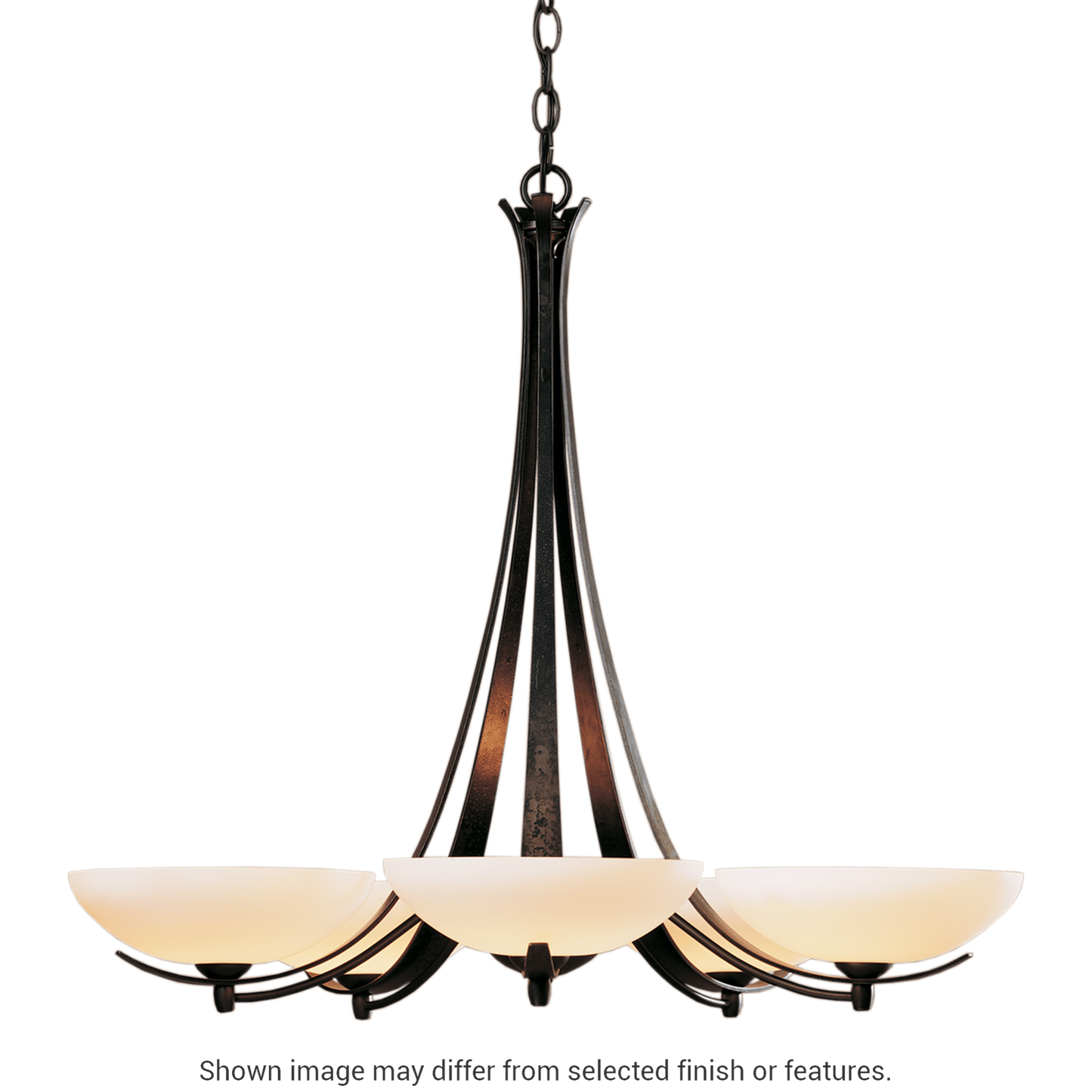 Aegis 5-Arm Chandelier - White by Hubbardton Forge