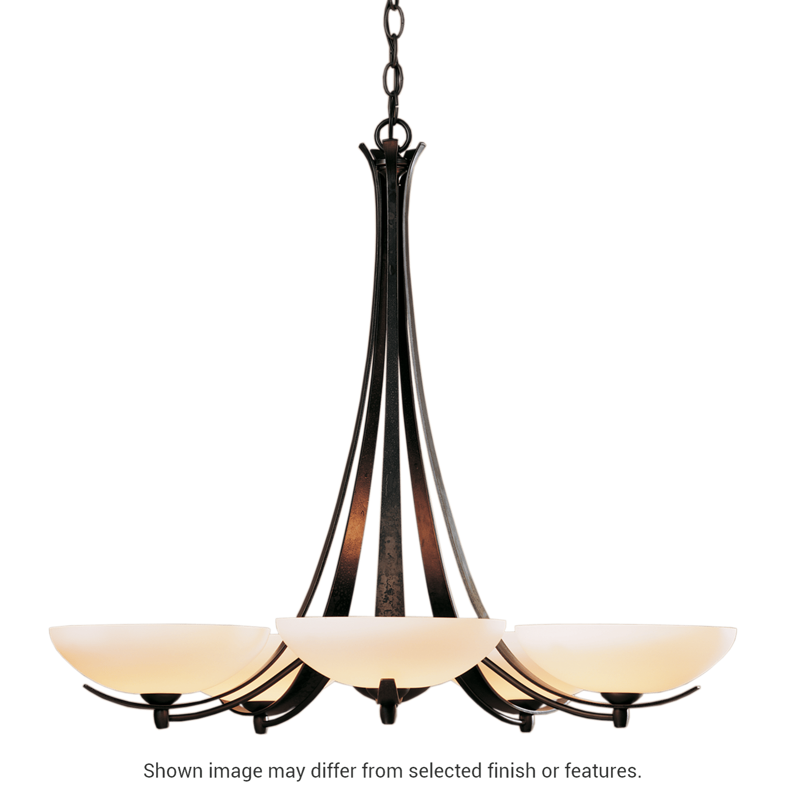 Aegis 5-Arm Chandelier - White by Hubbardton Forge