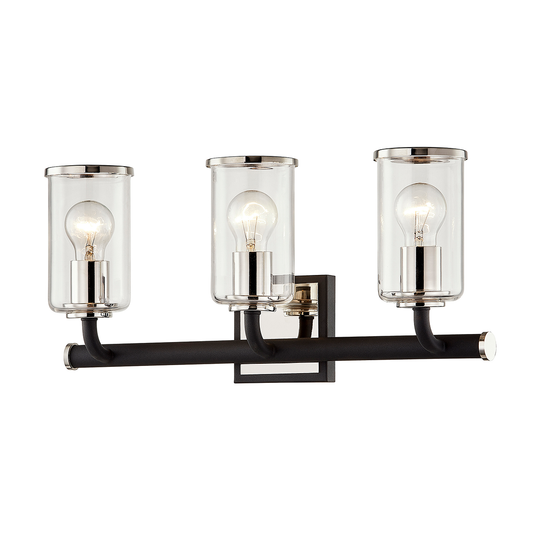 Aeon Vanity Light - 3-Light - Textured Black & Polish Nickel - Troy Lighting B7683-TBK/PN