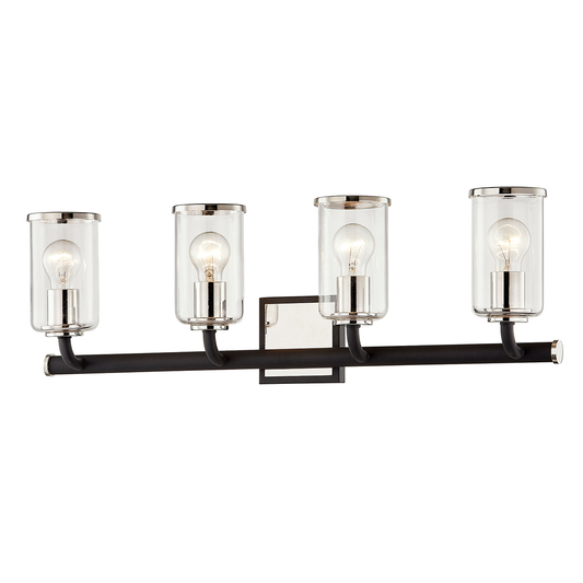 Aeon Vanity Light - 4-Light - Textured Black & Polish Nickel - Troy Lighting B7684-TBK/PN
