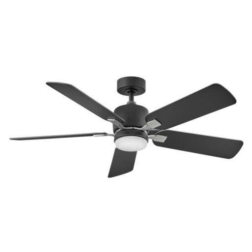 Afton 52" LED Fan - Matte Black with Brushed Nickel accents by Hinkley Lighting