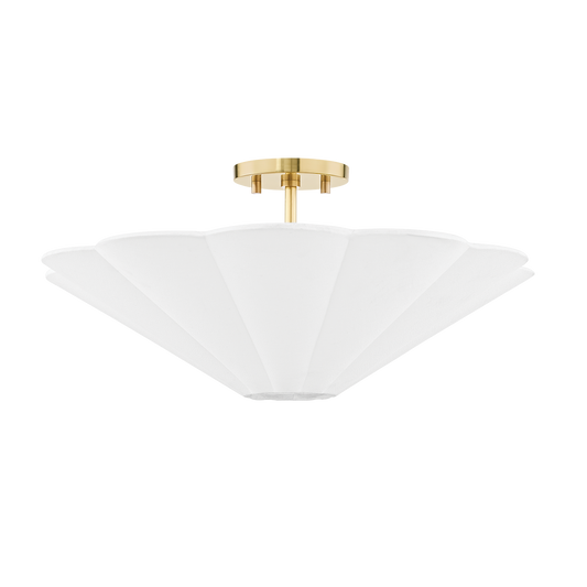 Alana Semi Flush - 3-Light - Aged Brass - Mitzi H676603-AGB