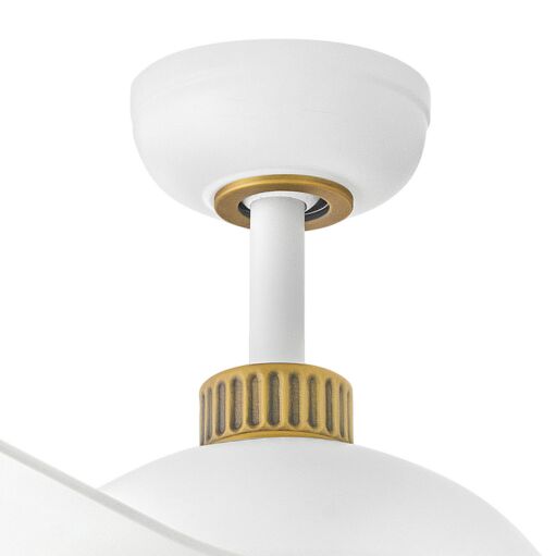 Alba 56" LED Smart Fan - Matte White with Heritage Brass Accents by Hinkley Lighting
