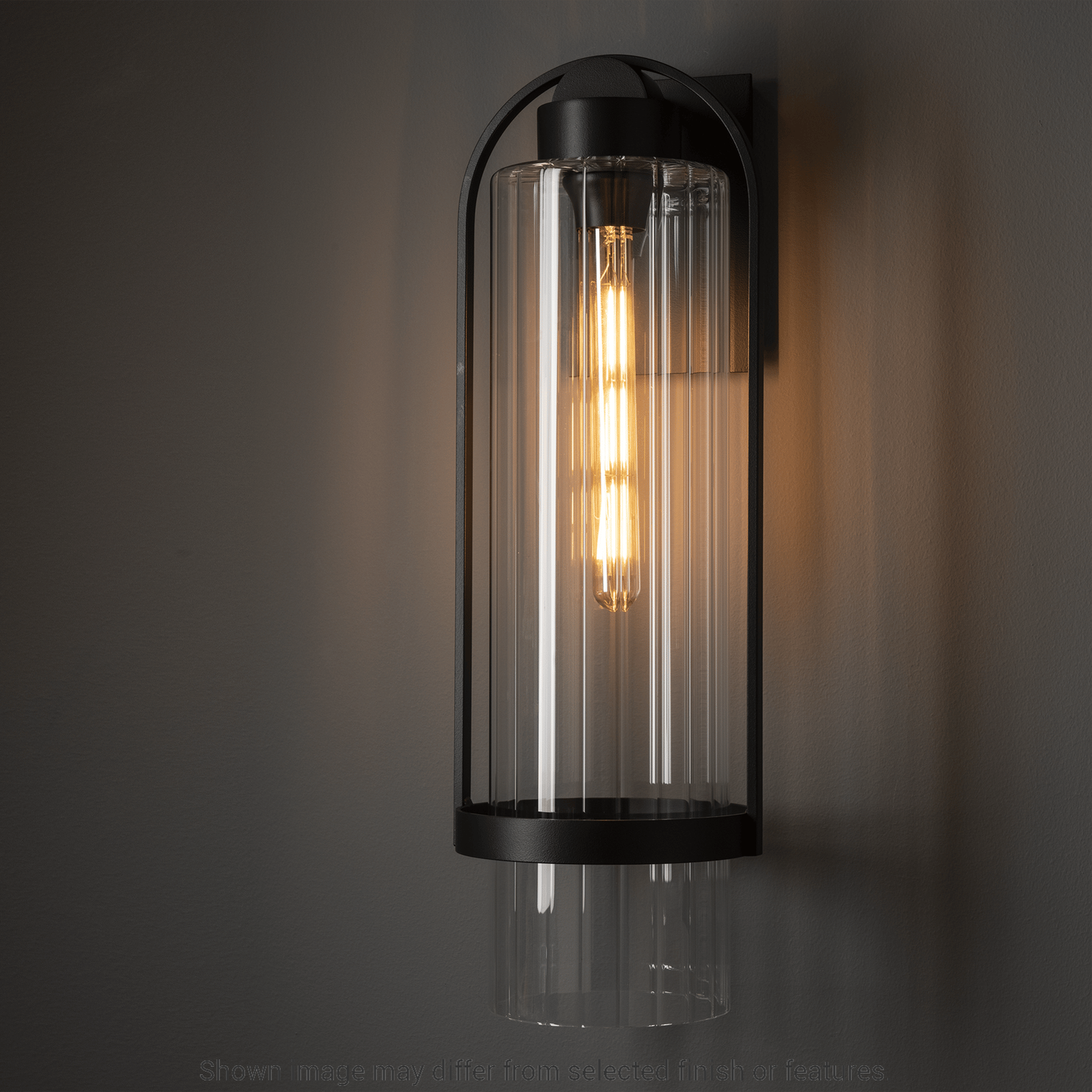 Alcove Large Outdoor Sconce - White - Clear Glass by Hubbardton Forge