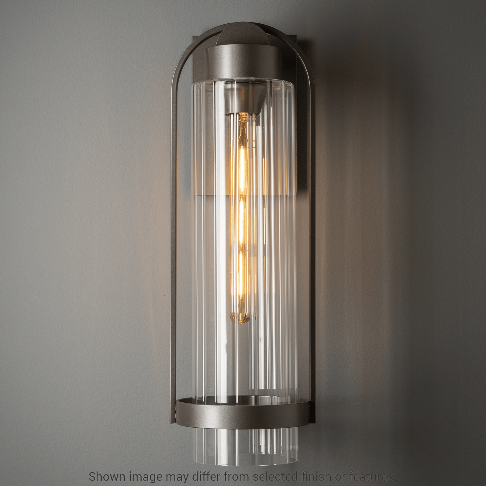 Alcove Medium Outdoor Sconce - White - Clear Glass by Hubbardton Forge
