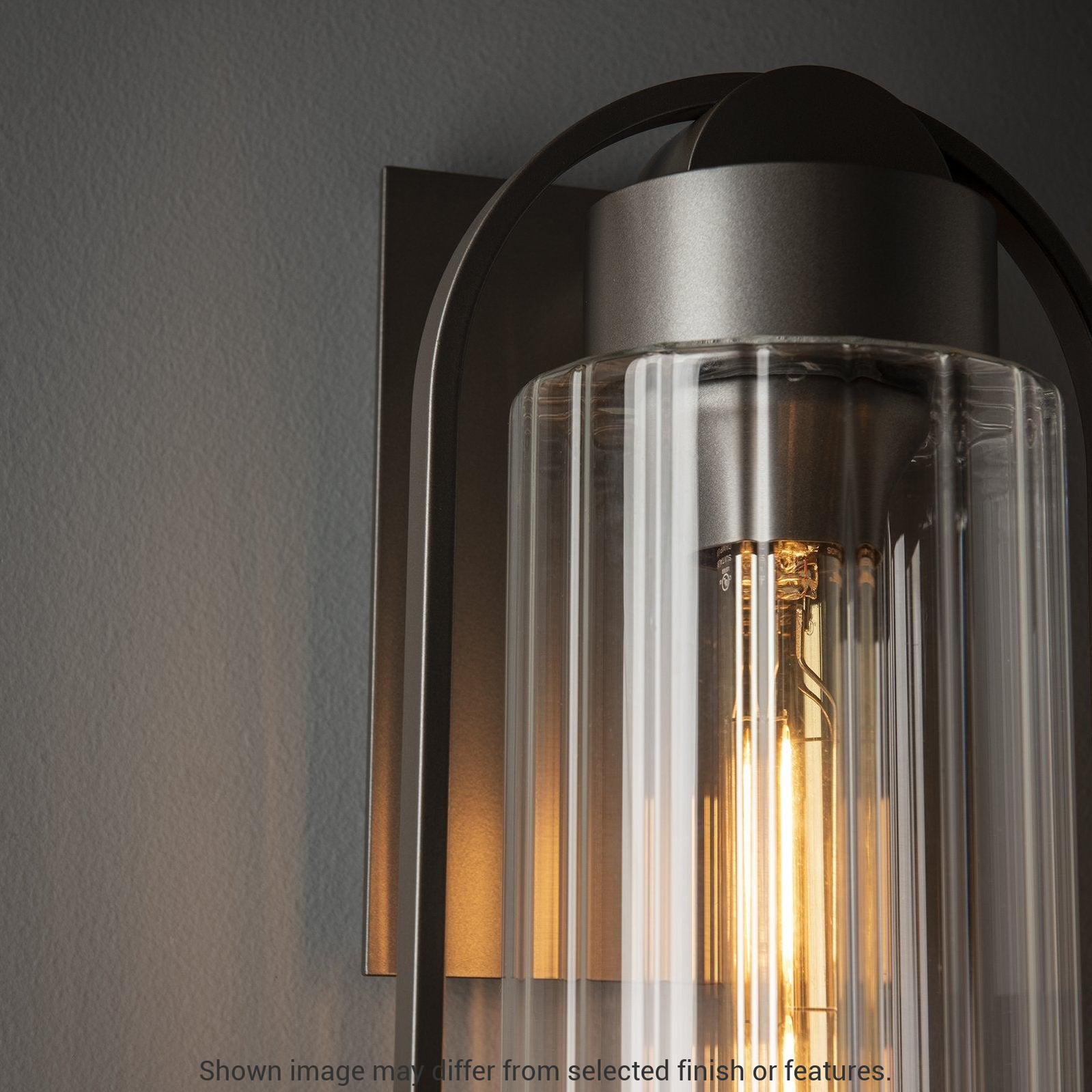 Alcove Medium Outdoor Sconce - White - Frosted Glass by Hubbardton Forge