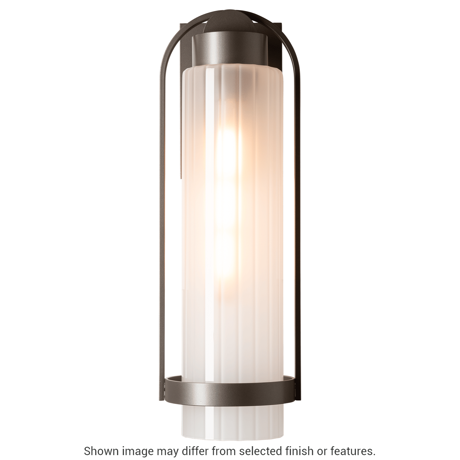 Alcove Medium Outdoor Sconce - White - Frosted Glass by Hubbardton Forge